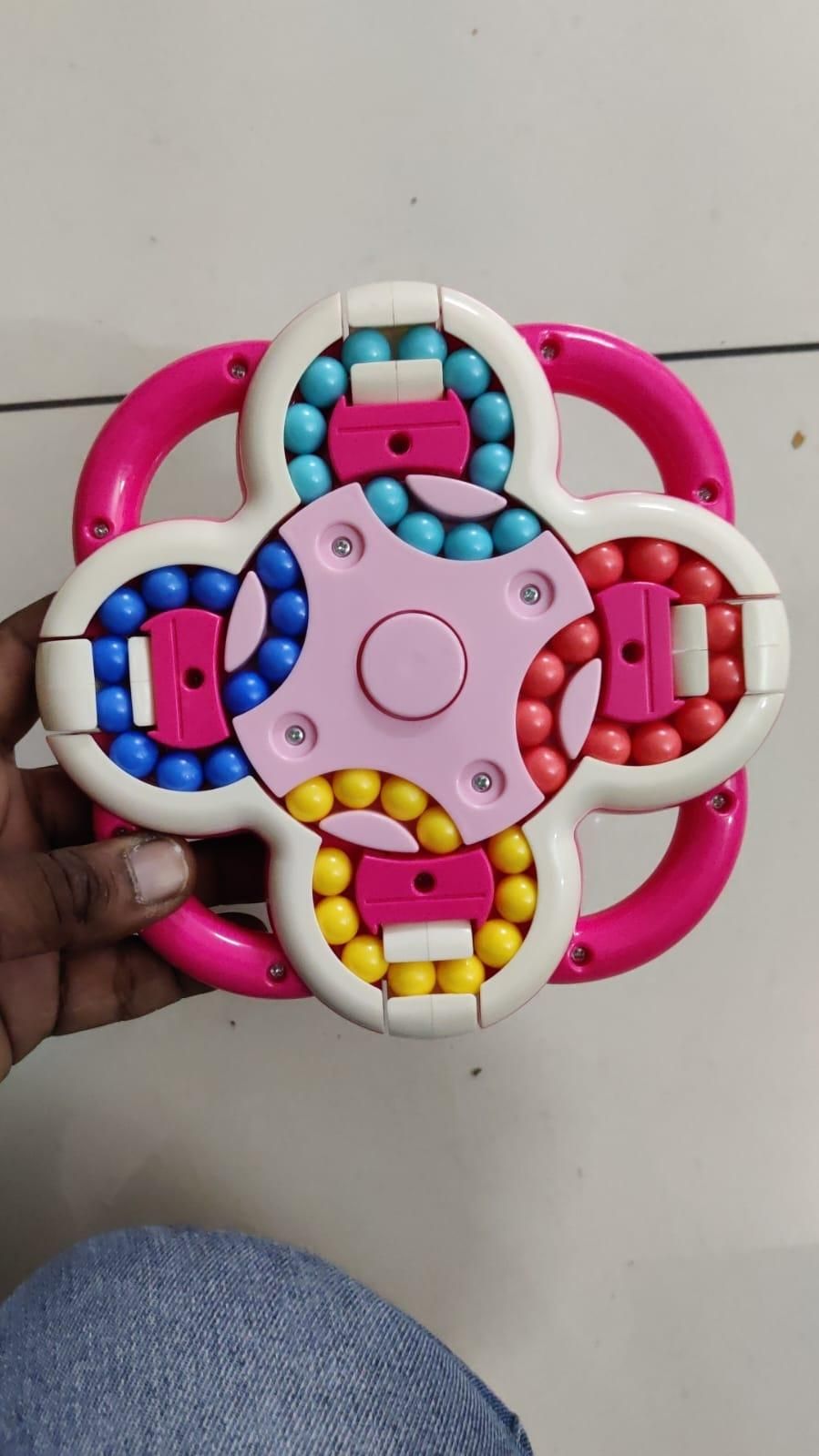 Rotating Puzzle Cube – Fun Anti-Stress Spinner for Kids & Adults