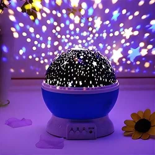 3D Moon Night Light Lamp -Color Starry Projector, USB & Battery Powered
