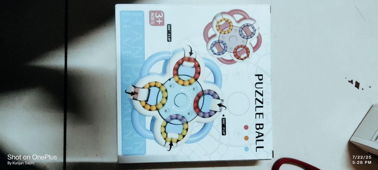 Rotating Puzzle Cube – Fun Anti-Stress Spinner for Kids & Adults