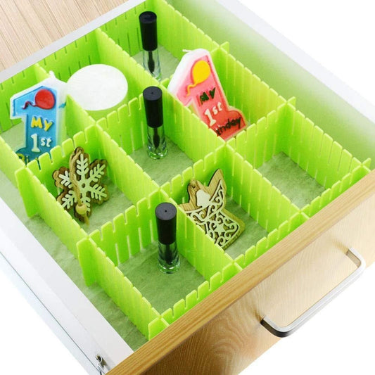 Adjustable Drawer Dividers (Set of 9) – Custom Fit, Interlocking Design for Organized Storage